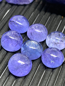 Tanzanite Cabochon  9mm Size Round Code #T65 -Good Quality Natural Tanzanite Round Cabs