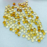 Citrine 5MM AA Quality Round Cabochons , yellow color cabs, Natural Citrine Cabs , Pack of 10 pcs