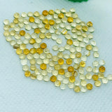 Citrine 3MM AA Quality Round Cabochons , yellow color cabs, Natural Citrine Cabs , Pack of 10 pcs