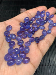 Tanzanite Cabochon Oval 7x9 mm Calibrated Size Code #T72 -Good Quality Natural Tanzanite Cabs- Tanzanite Loose Stones