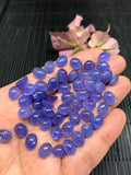Tanzanite Cabochon Oval 7x9 mm Calibrated Size (1 Piece )Code #T75 -AAA Quality Natural Tanzanite Cabs- Tanzanite Medium Purple Color
