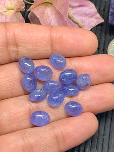 Tanzanite Cabochon Oval 7x9 mm Calibrated Size Code #T78 -AAA Quality Natural Tanzanite Cabs- Tanzanite Purple Color