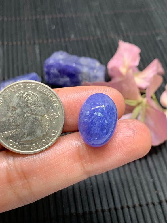 Tanzanite Cabochon Oval 13X18 mm Calibrated Size Code #T92 Weight 20.5 carat -AAA Quality Natural Tanzanite Cabs