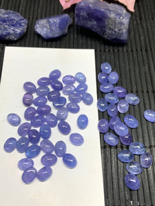 Tanzanite Cabochon Oval 6x8 mm Calibrated -AAA Quality Natural Tanzanite Cabs