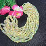 Ethiopian Opal Roundel Beads 4-6MM size, 16 Inch Strand, AAA Quality,- Ethiopian opal Roundel , code #6 , Video Available.