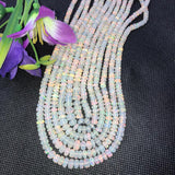 Ethiopian Opal Roundel Beads 4-6MM size, 16 Inch Strand, AAA Quality,- Ethiopian opal Roundel , code #8 , Video Available.