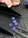 6mm Tanzanite Cabochon Round Calibrated Size Code #T131 -4A Quality Natural Tanzanite Cabs-Medium Blue Color Tanzanites