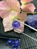 9mm Tanzanite Cabochon Round Calibrated Size Code #T140 -4A Quality Natural Tanzanite Cabs- Medium Purple Color Tanzanites (1 Piece))
