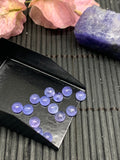 Pack of 4 Pcs 5mm Tanzanite Cabochon Round Calibrated Size Code #T26 -AAA Quality Natural Tanzanite Cabs- Tanzanite Loose Stone