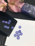 Pack of 4 Pcs 5mm Tanzanite Cabochon Round Calibrated Size Code #T26 -AAA Quality Natural Tanzanite Cabs- Tanzanite Loose Stone