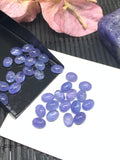 Pack of 2 Pcs 5x7 mm Tanzanite Cabochon Calibrated Size Code #T198 AAA Quality Natural Tanzanite Cabs- Tanzanite Loose Stone