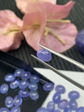 Pack of 2 Pcs 5x7 mm Tanzanite Cabochon Calibrated Size Code #T198 AAA Quality Natural Tanzanite Cabs- Tanzanite Loose Stone