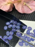 Pack of 2 Pcs 5x7 mm Tanzanite Cabochon Calibrated Size Code #T198 AAA Quality Natural Tanzanite Cabs- Tanzanite Loose Stone