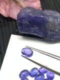 5x7 mm Tanzanite Cabochon Oval Calibrated Size Code #T204 -4A Super Quality Natural Tanzanite Cabochon