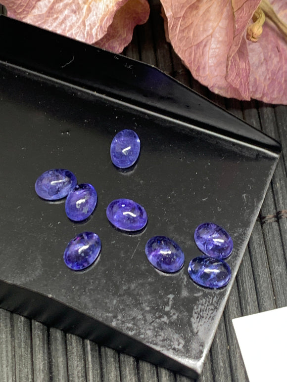 5x7 mm Tanzanite Cabochon Oval Calibrated Size Code #T204 -4A Super Quality Natural Tanzanite Cabochon