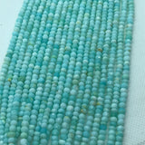 Peruvian Opal Faceted Rondelles 4.5-5MM mm size, Super Quality , Natural Peruvian Opal beads