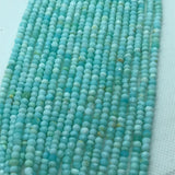 5 Strand Pack Peruvian Opal Faceted Rondelles 4-4.5mmmm size, Super Quality , Natural Peruvian Opal beads