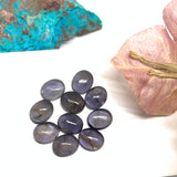 10 Pcs Iolite Cabochon 8X10 mm size (Code #i75) - A Quality- Iolite Oval Cabochon- Natural Iolite Cabs( Pack of 10 Piece)