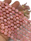 Rose Quartz Faceted Barrel Beads  7x8 mm size 39 cm Strand AAA Quality - Natural Rose Quartz Faceted Nugget Beads