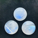 14MM MOONSTONE ROUND CABOCHON , Pack of 1 pcs. Blue Fire Moonstone cabs  . Moonstone Loose Cabs, Origin India .