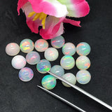 8MM Ethiopian Opal Round Pack 2 Pcs- AAA Quality Opal Cabochon - Ethiopian Opal Round Cabochon