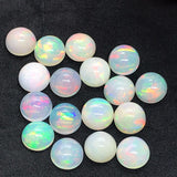 8MM Ethiopian Opal Round Pack 2 Pcs- AAA Quality Opal Cabochon - Ethiopian Opal Round Cabochon