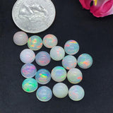 8MM Ethiopian Opal Round Pack 2 Pcs- AAA Quality Opal Cabochon - Ethiopian Opal Round Cabochon