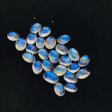 Moonstone 7X9 MM Oval Cabs , Pack of 4 Pcs. AAAA quality cabochon. loose gemstone. Loose cabochon code # R13