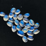 Moonstone 7X9 MM Oval Cabs , Pack of 4 Pcs. AAAA quality cabochon. loose gemstone. Loose cabochon code # R13