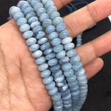 Aquamarine Roundel Shape 9-10 mm , length of strand - 40 cm Transparent Blue Aquamarine AAA quality beads , origin brazil