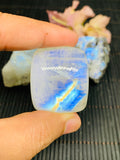 Moonstone Cabochon 35X21 mm Big Size Code S61 Weight 22.65 gm AAA Quality - Natural Rainbow Moonstone Cabochon Origin India