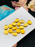 4 Pcs Citrine Cabochon 7x9 mm size - AA Quality Dark Color Citrine Oval Cabochons - Natural Citrine Cabs- Pack of 4 Pcs