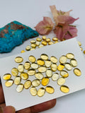 5 Pcs Citrine Cabochon 7x9 mm size - AA+ Quality Citrine Oval Cabochons - Natural Citrine Cabs- Pack of 5 Pieces