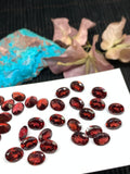 Garnet Faceted oval stone 6x8 mm size -Code #G4- Garnet Cut Stone -Natural Garnet Loose Stone - AAA Quality Stones- Pack of 4 Pieces