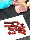 Garnet Faceted Rectangle 6x8 mm size - Code #G3 -Garnet Cut Stone -Natural Garnet Loose Stone - AAA Quality Stones- Pack of 4 Pieces