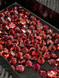 Garnet Round Faceted 6 mm size - Code #G7 -Garnet Cut Stone -Natural Garnet Loose Stone - AAA Quality Stones- Pack of 8 Pieces