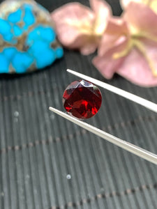 Garnet Round Faceted 9 mm size - Code #G8(B)  -Garnet Cut Stone -Natural Garnet Loose Stone - AAA Quality Stones- Pack of 1 Piece