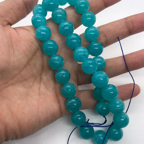13mm Amazonite Round beads, Good Quality beads , Length in 40 Cm- Amazonite Wholesale Beads , dyed amazonite