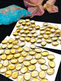4 Pcs Citrine Cabochon 8x10 mm size AA Quality Code #C3 - Citrine Oval Cabochons - Natural Citrine Cabs- (Pack of 4 Pcs)