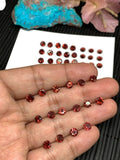 Pack of 8 Pcs Mozambique Garnet Round Faceted 5 mm size - Code #G18 -Garnet Cut Stone -Natural Garnet Loose Stone - AAA Quality Stones