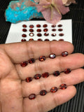 Garnet Oval Faceted 5x7mm size cut stone -Code #G19- Natural Mozambique Garnet Loose Stone - AAA Quality Stones- Pack of 8 Piece