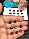 Garnet Oval Faceted 7X9 mm size cut stone -Code #G24- Natural Garnet Loose Stone - AAA Quality Stones-