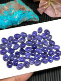 5 Pcs Iolite Oval Cabochon 6x8mm size Code #i1 Blue Color- AA Quality Natural Iolite Cabs -Iolite Loose Stones (Pack of 5 Pieces )
