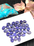5 Pcs Iolite Oval Cabochon 6x8mm size Code #i6 Blue Color- A Quality  Natural Iolite Cabs -Iolite Loose Stones  (Pack of 5 Pieces )