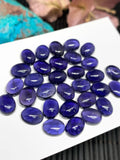 4 Pcs Iolite Oval Cabochon 7x9 mm size Code #i9 Dark Blue Color- AAA Quality Natural Iolite Cabs -Iolite Loose Stones (Pack of 4 Pieces )