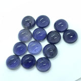 8MM Iolite smooth round cabs, natural gemstone cabochon . loose stone cabs (pack of 2 Pc ) AAA Quality