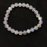 Moonstone Round 7M Bracelet , Top Quality  Perfect shape . Yellow and Blue Fire AAA Grade .Video available , 11 gram