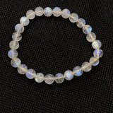 Moonstone Round 7M Bracelet , Top Quality Perfect shape . Yellow and Blue Fire AAA Grade .Video available , 11 gram