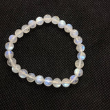 Moonstone Round 7M Bracelet , Top Quality  Perfect shape . Yellow and Blue Fire AAA Grade .Video available , 11 gram