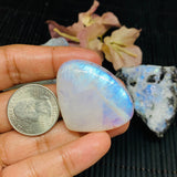 Moonstone Cabochon 41X33 mm Size Code S286 Weight 18.85 gm AAA Quality - Natural Rainbow Moonstone Cabochon Origin India